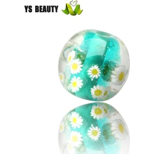 New small Daisy murano glass beads colorful round lamp beads suitable for fashion girls original personality charm bracelets