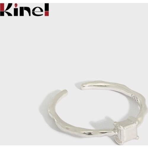 Kinel New Silver 925 Jewelry Vintage Handmade Korean Fashion Rings for Women Anniversary Gifts Wholesale
