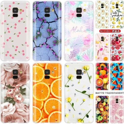 Baseus Clear case for Samsung J4 J6 Plus J7 J8 J3 J5 2015 2016 2017 EU 2018 Prime Soft Cases muchas flores y frutas funda