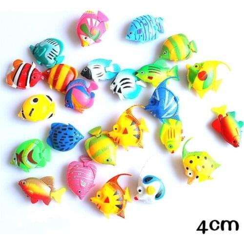 10pcs Plastic Fake Fish Floating Artificial Fish Small Tropical Fish Simulation Vivid Landscape Aquarium Ornament Decoration