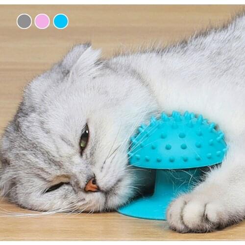 TPR Cat Brush Cat Sucker Pet Accessories Cat Tickle Toy for Kitten Pet Hair Removal Comb Grooming Automatic Cleaning Cat Supplie