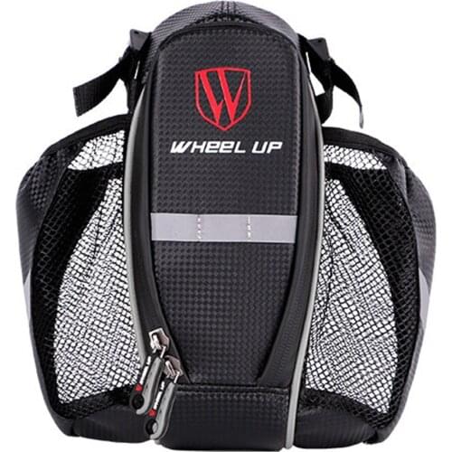 WHEEL UP Bicycle Saddle Bag with Double Water Bottle Pouch Holders Waterproof Bike Seatpost Bag Cycling Equipment Drop Shipping
