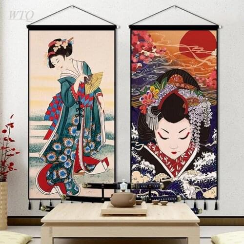 Japanese Style Ukiyoe Geisha Retro Poster Wall Poster Canvas Painting Wall Decor Poster Wall Art Picture Room Decor Home Decor