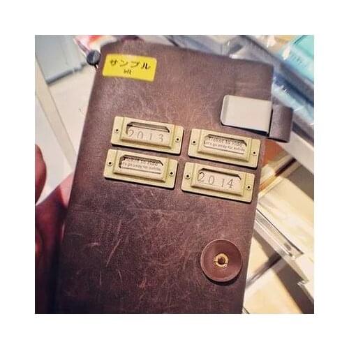 Vintage Tag Index Card Upgrade Midori Copper Retro Tag Bronze Bookmark Antique Brass Name Label for Travelers Notebook