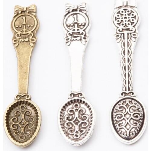 40pcs Spoon Vintage zinc alloy metal pendant charms for diy jewelry making 5590