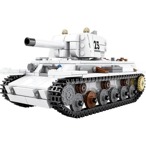 World War II 2 New Military Army Germany KV-I Heavy Tank Puzzle Vehicle Building Blocks WW2 Bricks Figures Toys For Kids Gifts