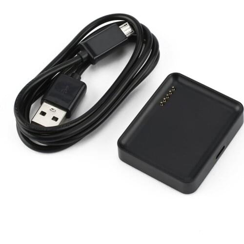 Black Smartwatch Charging Cradle Dock For LG LG-W10 G Watch R W100 Smart Watch Battery Charger With Micro Usb Cable