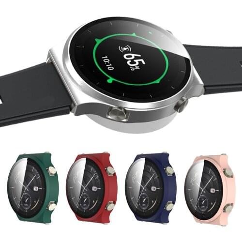 Protection Case For Huawei Watch GT 2 Pro Plating PC Cases With Tempered Glass Screen Protector Cover Shell For Huawei GT2 Pro