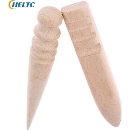 1pcs Leather Craft Tool Handmade Burnishing Rod Leather Craft Edges Slicker Round Wood Leathercraft Tool