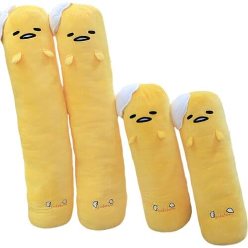 1pcs Funny Lazy Egg Long Plush Pillow Stuffed Yellow Egg yolk Doll Soft Sofa Cushion Kids Birthday Gift Food Plush Cushion