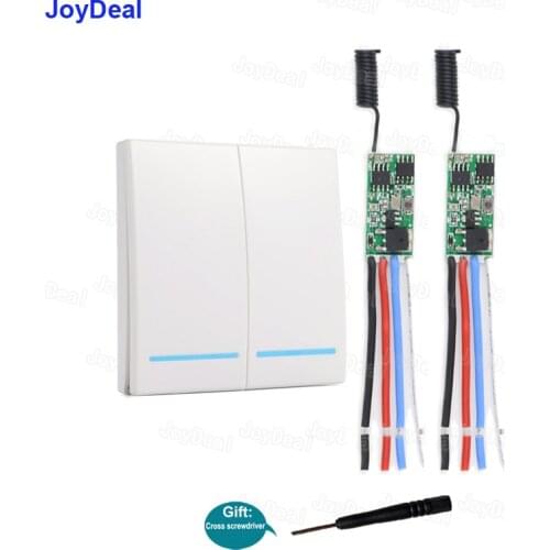 433Mhz DC 3.7V 4.5V 5V 6V 7.4V 9V 12V 24V RF Remote Control Switch 1 CH Relay Mini Receiver Wireless Led Light Wall Panel Switch