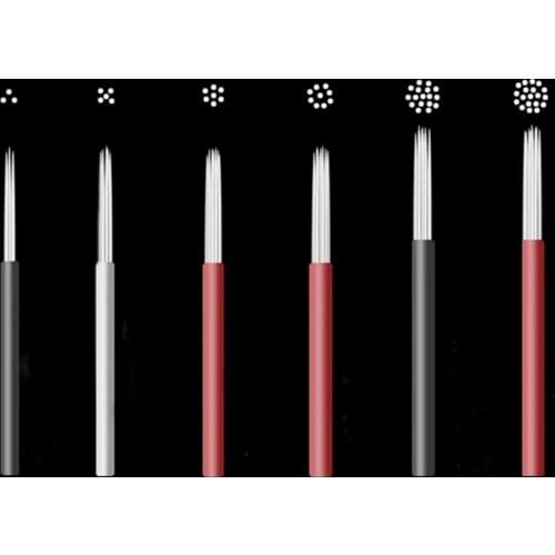500 Pcs Lamina Tebori Round Needles R3 R5 R7 R19 Circular Microblading for 3D Embroidery Fog eyebrow Permanent Tattoo Pen Makeup