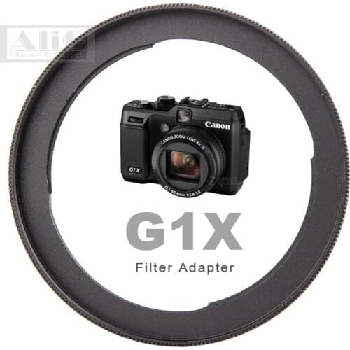 Aluminum FA-DC58C Camera Lens Filter Adapter Ring Fits for Canon PowerShot G1X Camera Reinstall 58mm CPL UV Filter Lens Hood