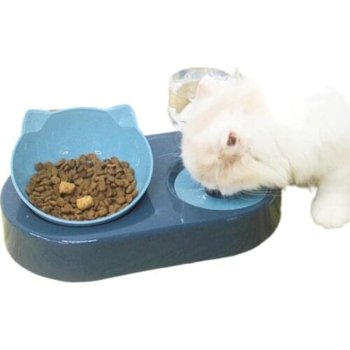 Cat Bowl Automatic Drinking Water Feeder Angle Adjustable Auto Refilling Large Capacity Widened Sink Detachable Kitty Supply