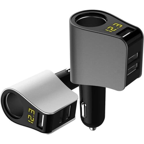 Car Charger LED Display Three USB Port Fast Charger Voltage Detection For infiniti fx35 q50 g35 g37 qx70 qx50 fx fx37 m35 q70