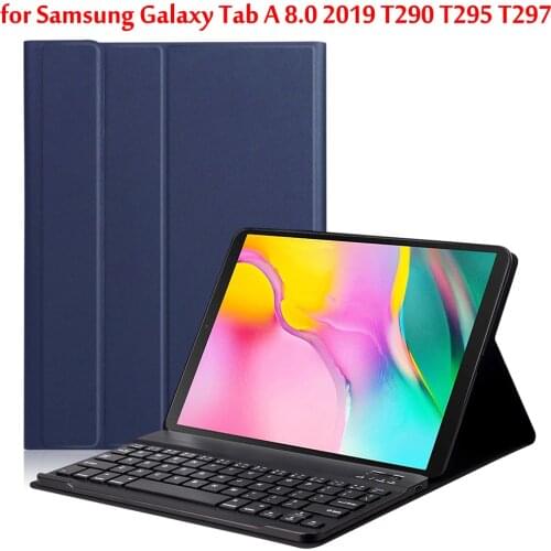 Bluetooth keyboard case For Samsung Galaxy Tab A 8.0 2019 T290 T295 T297 SM-T290 SM-T295 wireless keyboard tablet cover