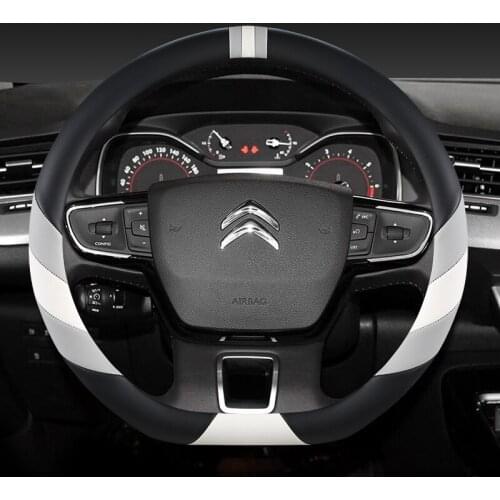 Car Steering Wheel Cover D Type For Citroen C3-XR C4 Sega C4L Elysee DS3 DS4 DS5 DS3 Audi TT RS7 RS5 S3 S5 SQ5 TTS