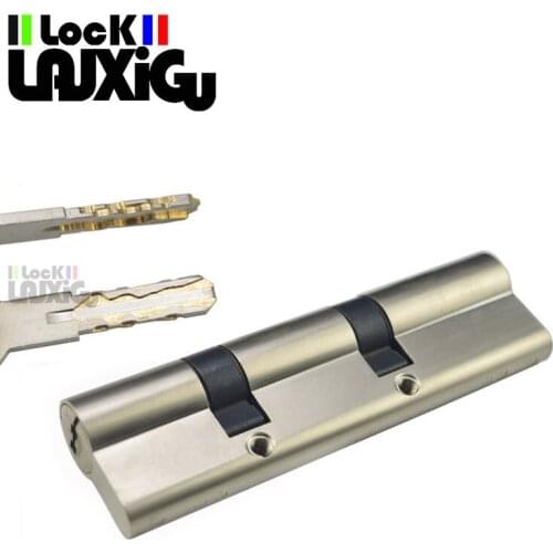 Double spring door cylinder Anti-theft door cylinder lock 110 115 120 125 130 135 140MM double wheel fork lock cylinder