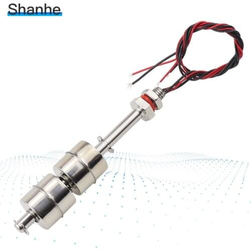 Stainless Steel Water Level Sensor Liquid Float Switch Tank Pool Steel,Double ball L:120mm