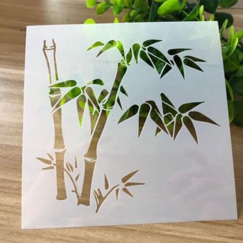 Openwork Bamboo Polar Bear Stencil DIY Scrapbooking Photo Album Decorative Bullet Journal Accessories Painting Template Reusable