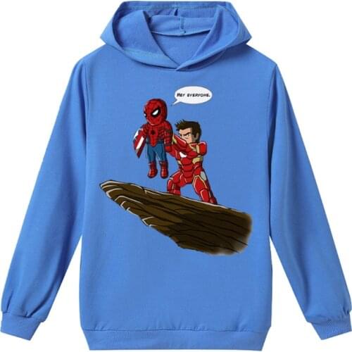 Marvel Kids Hoodies Girls Boys The Avengers Sweatshirt Ironman Spidrtman Printing Hoodies for Children Clothes Tops Sportswear
