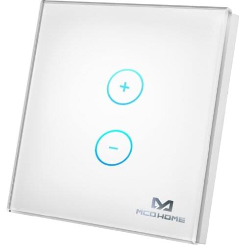 Z-wave plus MCO Home Glass Touch Dimmer MH-DT411 60x60mm light dimmer switch energy metering function EU868.42MHz