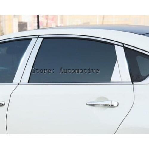Fit For Nissan Altima Teana 2013 2014 2015 2016 2017 Stainless Steel Chrome Pillar Posts Overlay Accent Window Molding Styling