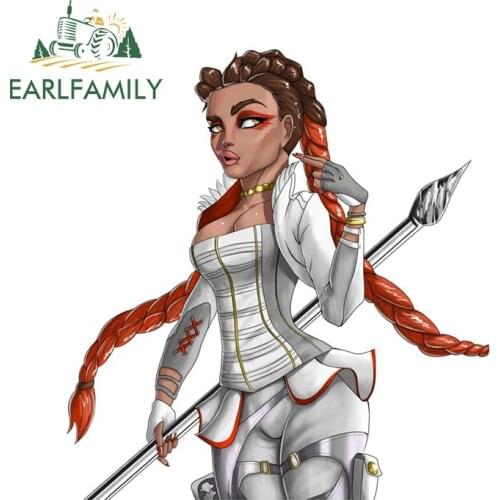 EARLFAMILY 13cm x 12.2cm for Apex Legends Loba Cartoon Car Stickers Trunk Motorcycle Vinyl Decal ScratchProof Car Door Protector