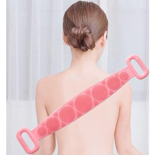Body Sponge Silicone Brushes Bath Towels Scrubber Rubbing Back Peeling Massage Shower Extended Skin Household Clean Scrub