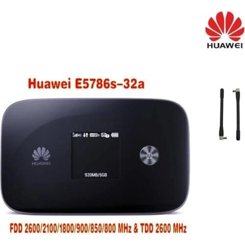 Huawei E5786s-32a 300Mbps LTE FDD800/850/900/1800/2100/2600 TDD2600Mhz Cat6 Wireless MiFi Modem (Unlocked)