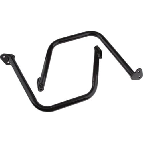 Left & Right Side Motorcycle Highway Engine Guard Crash Bars Tubes for Harley Touring (Black)