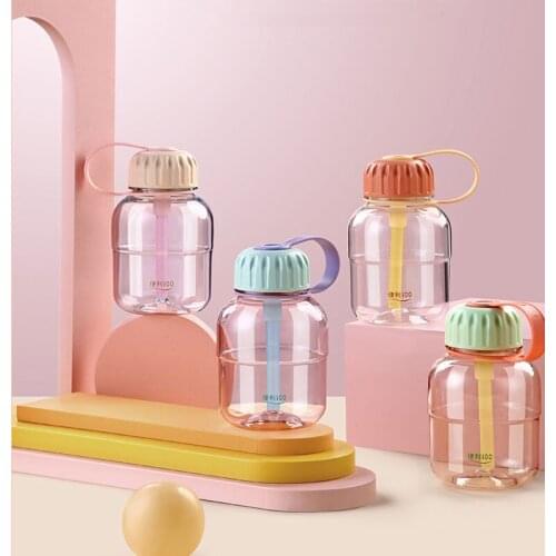 Fashion Childrens Straw Cup Space Cup Student Plastic Cup Small and Portable Water Cup Cute Handle Cup Sports Bottle Travel Cup