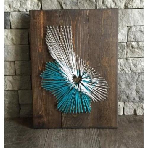 String Art Two State Wooden Sign, String Art Sign, Christmas Present, Double State Sting Art Sign, Two State String Art
