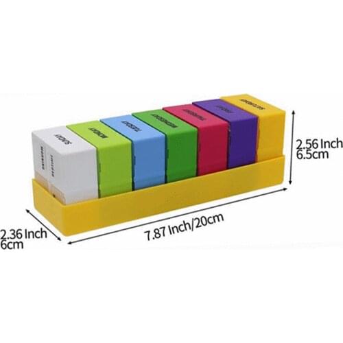 Daily Pill Organizer 28 Compartment 7 Day Container Box For Vitamins Supplement