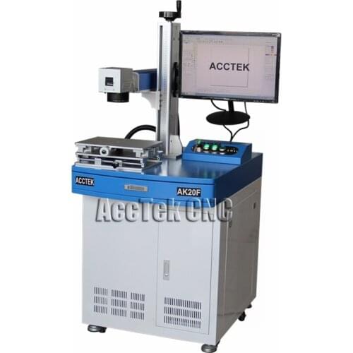 Plastic logo printing fiber laser machine Raycus 100w for sale