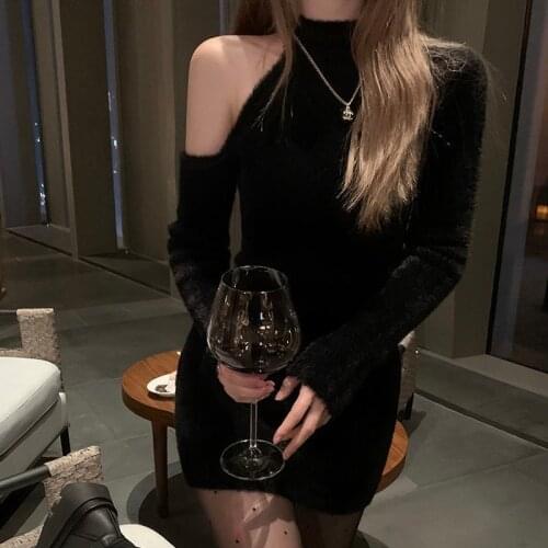 Модные вязаные платья QWEEK China At AliExpress