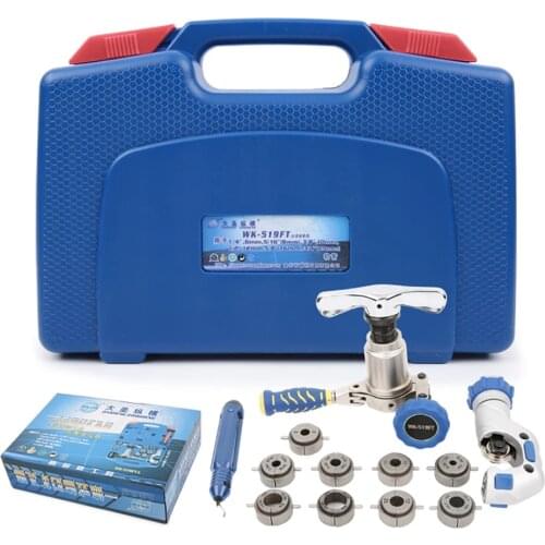 WK-519FT-L Air Conditioning Brass Pipe Expander 6-19MM Copper Pipe Flaring Tool Set Eccentric Expander Refrigeration Tools