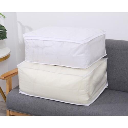 Storage Bag Quilt Pillow Clothes Storage Pouch Home Waterproof Dustproof Bedding Zipper Organizer Bag Color Random
