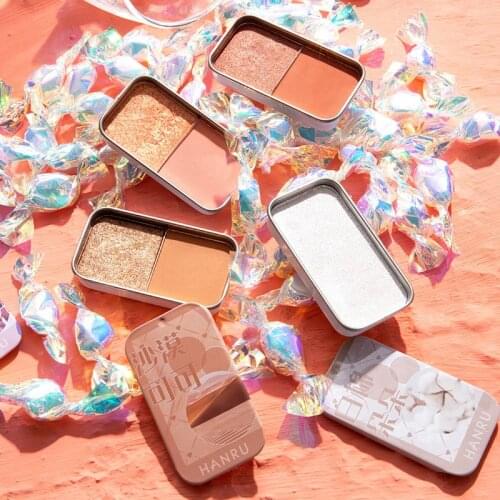 Box bi-color eye shadow matte pearlescent powder online celebrity makeup small portable eye shadow plate female factory outlet