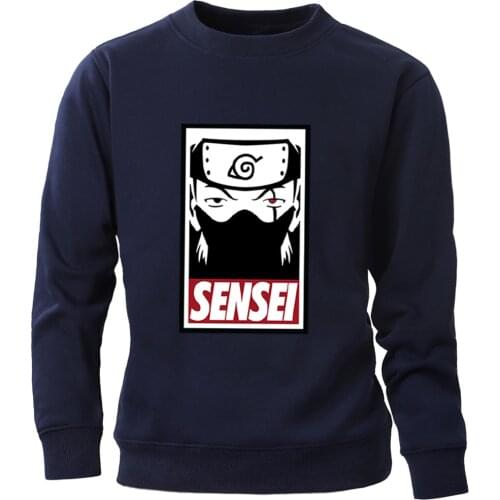Japanese Anime Naruto Ultimate Ninja Sensei Sweatshirt Mens Crewneck Pullover Hoddies Jumper Tops Fleece Streetwear Tracksuits
