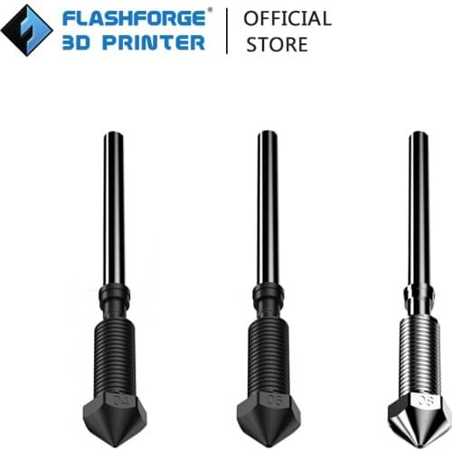 Flashforge Upgrade High Temp Hardened Nozzle 0.4mm/0.6mm Steel Nozzle 0.8mm For Creator 3 3D Printer Maximum Temp 320