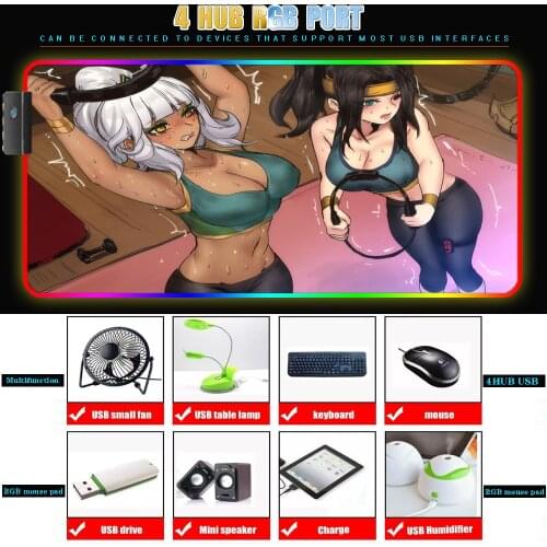 League of Legends Tapete De Rato Rgb Tapete De Rato Usb 4hub Tapete De Mesa De Interface Multi-interface Tipo Base De Quatro Usb