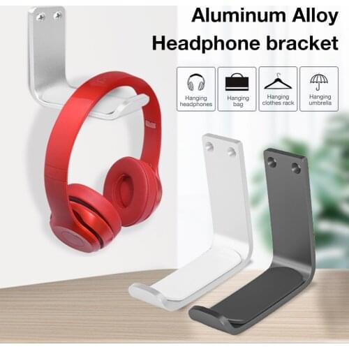 Aluminum Alloy Headphone Hanger Holder Wall Mount Headset Stand Desk Display Bracket Hanging Hook Earphone Rack