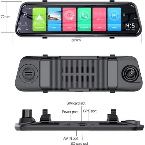 UNCOM DVR Dash Cam10 inch full screen car dvrs video recorder mirrors streaming media rearview mirror driving recorder