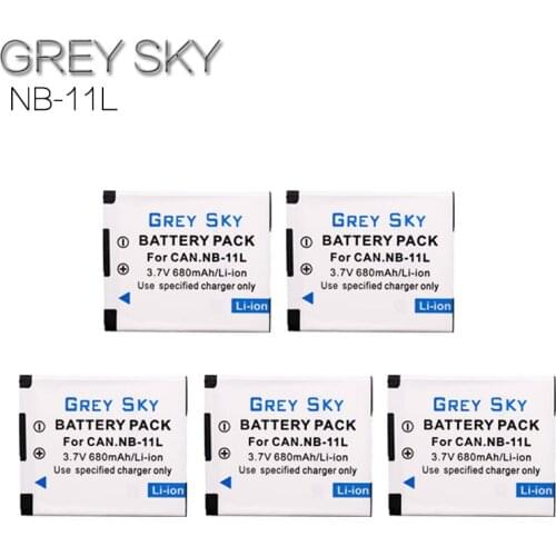 5pcs NB-11L NB-11LH Battery for Canon PowerShot SX430 SX420 SX410 SX400 IS A3500 IS IXUS 285 275 265 HS IXUS 190 185 180 Camera