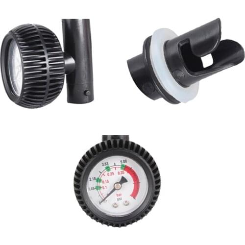Air Pressure Gauge Kayak Boat Rubber Dinghy Measurement Inflatable Boat Single Barometer PVC Thermometer Connector Air Valve