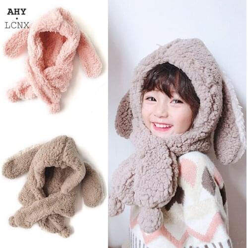 Winter Warm Baby Bonnet Girl Boy Hat Kids Newest Style Cute Hooded Scarf Children Knitted Wool Caps Hats Five Colors For Baby