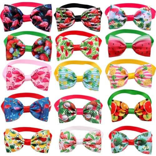 10pcs Small Dog Accessories Pet Dog Bowties Dogs Neckties Fruit Style Small Dogs Bow Tie /Tie Summer Pet Supplies Dog Products