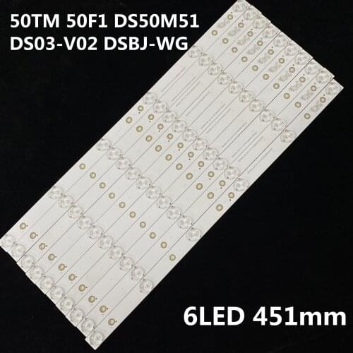 10pcs 6LED 451mm LED strip for 50TM 50F1 DS50M51 DS03-V02 DSBJ-WG 5028D-V02