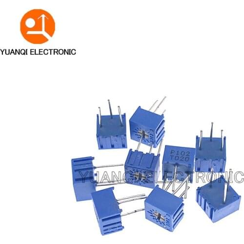 13pcs = 13kinds * 1pcs 3362P adjustable potentiometer Kit contains 100R 200R 500R 1K 2K 5K 10K 20K 50K 100K 200K 1M